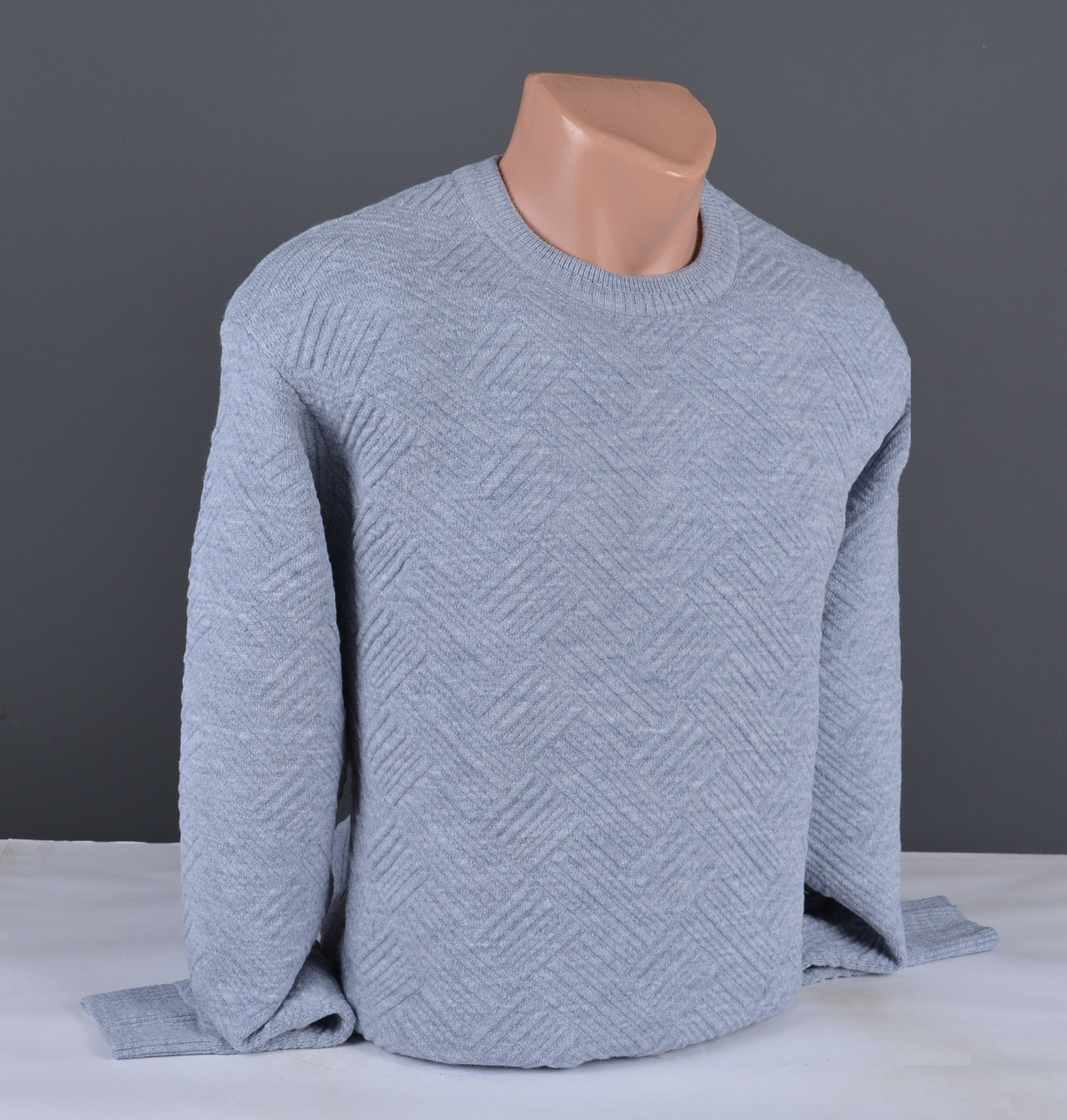 Чоловічий джемпер сіро-блакитний | Чоловічий светр Туреччина 7262, фото 1
