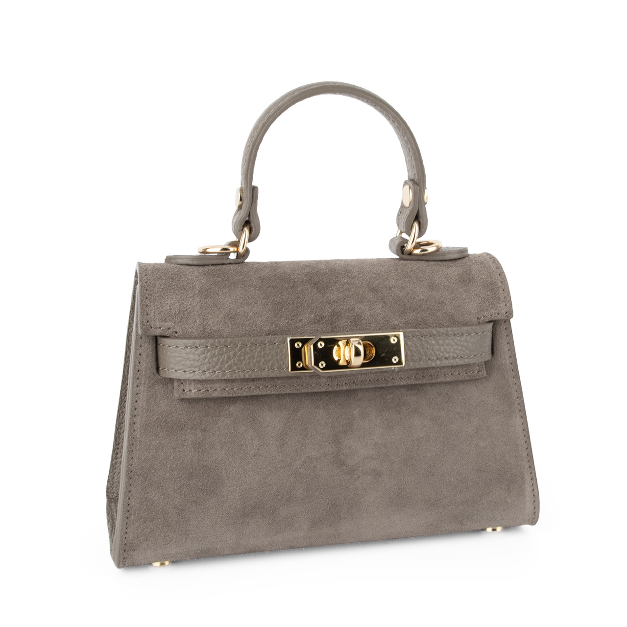 Сумка жіноча маленька замшева Virginia Conti 04011 темний тауп