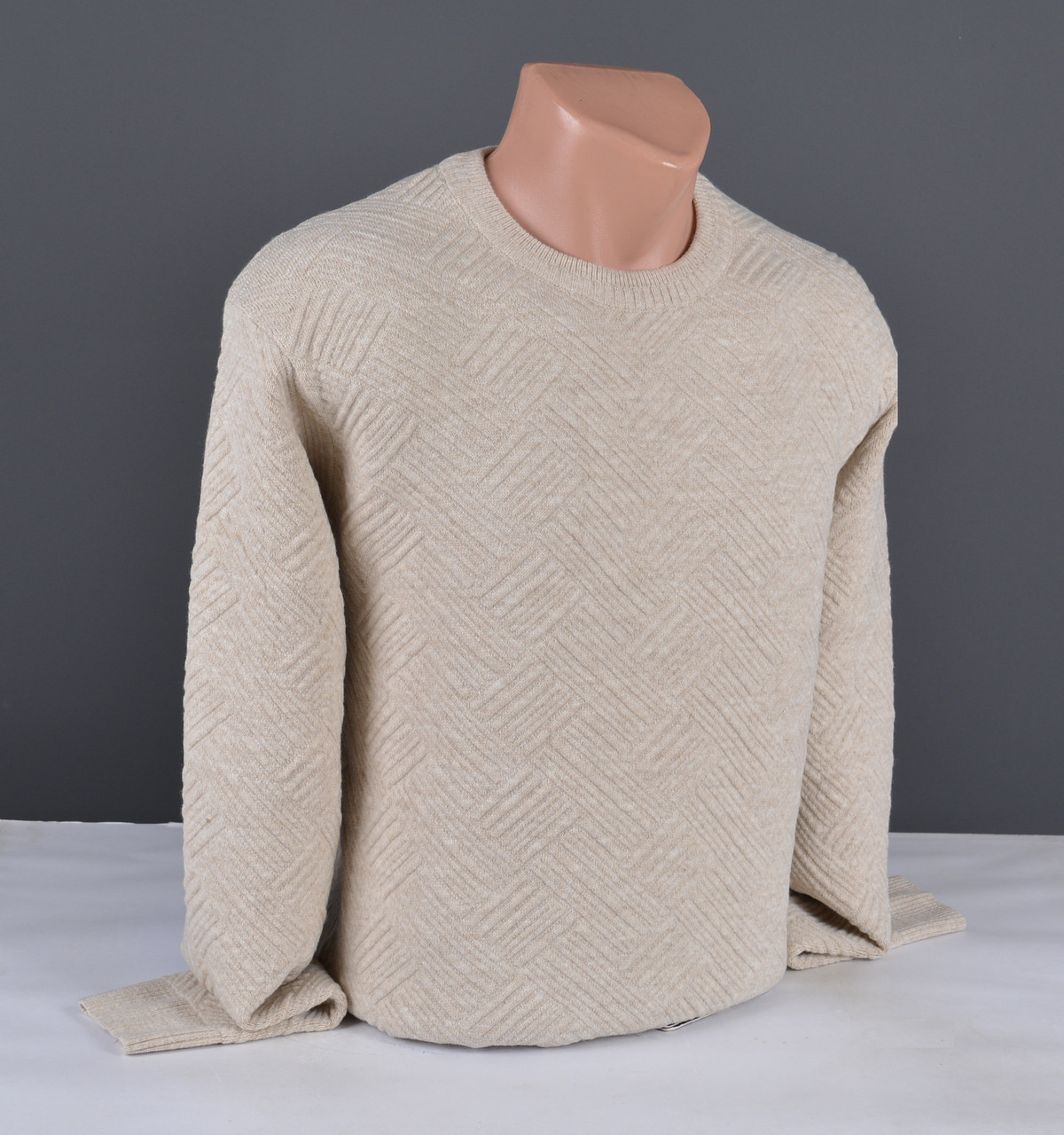 Чоловічий джемпер бежевий | Чоловічий светр Туреччина 7263, фото 1