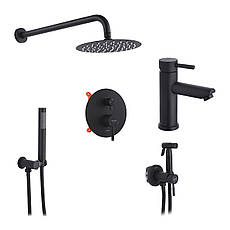 Набор 3 в 1 душова система прихованого монтажу Kroner Edelstahl Klassisch-SCH082 + змішувач Edelstahl Klassisch-SCH010 + змішувач