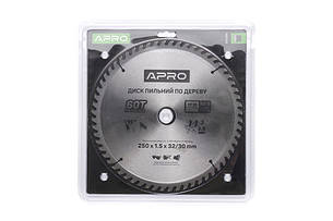 Диск пильний 250 мм по дереву 60 зубів для циркулярної пилки з внутрішнім діаметром 32 мм