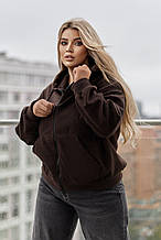 Тепла кофта худі оверсайз жіноча "Glen" | Батал