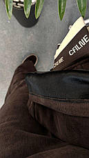 Жіночі теплі вельветові штани на м'якому велюрі  | Китай | Колір шоколад, фото 4