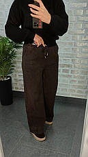 Жіночі теплі вельветові штани на м'якому велюрі  | Китай | Колір шоколад, фото 5