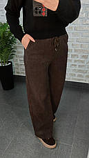 Жіночі теплі вельветові штани на м'якому велюрі  | Китай | Колір шоколад, фото 2