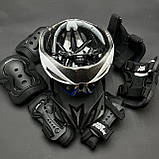 Якісний комплект захисту, шолом + наколінники, налокітники, рукавички, фото 5