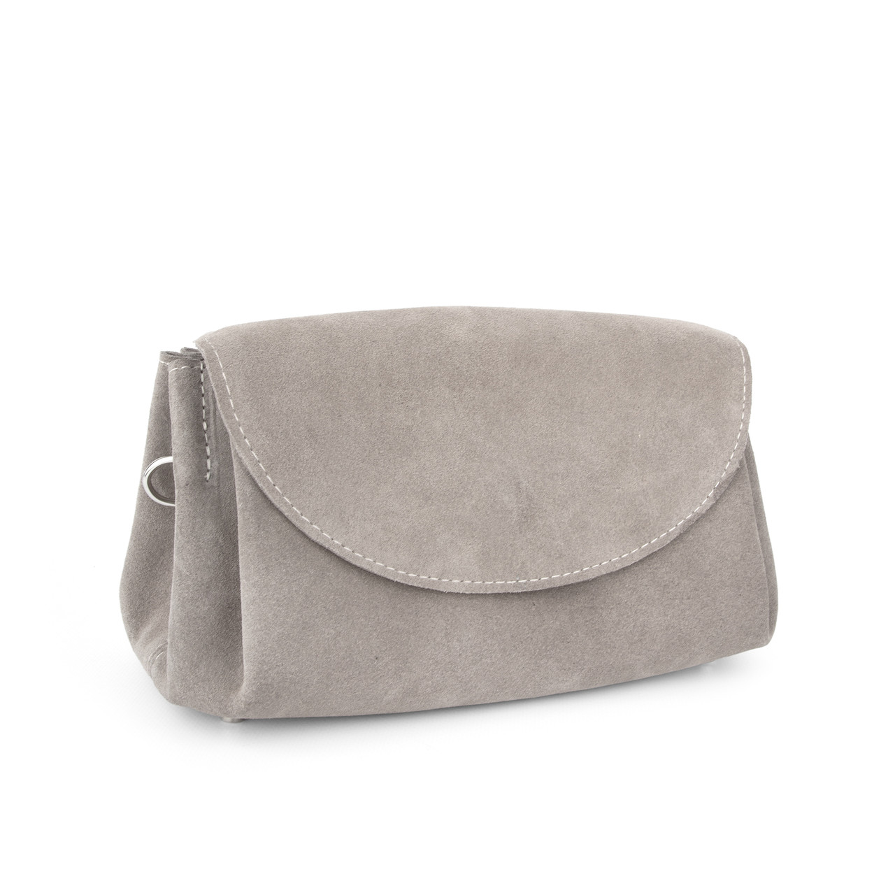 Сумка жіноча замшева Невада S724 кросбоді на 3 відділення мокко