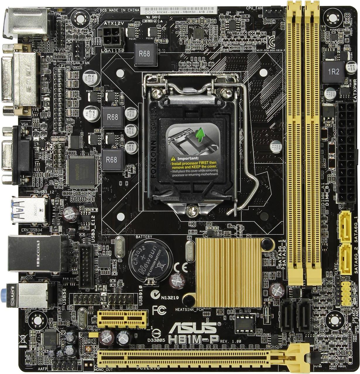 НАДІЙНА ПЛАТА LGA1150 ASUS H81M2 на DDR3 /USB3.1 Підтримує SATA3 1150, фото 1