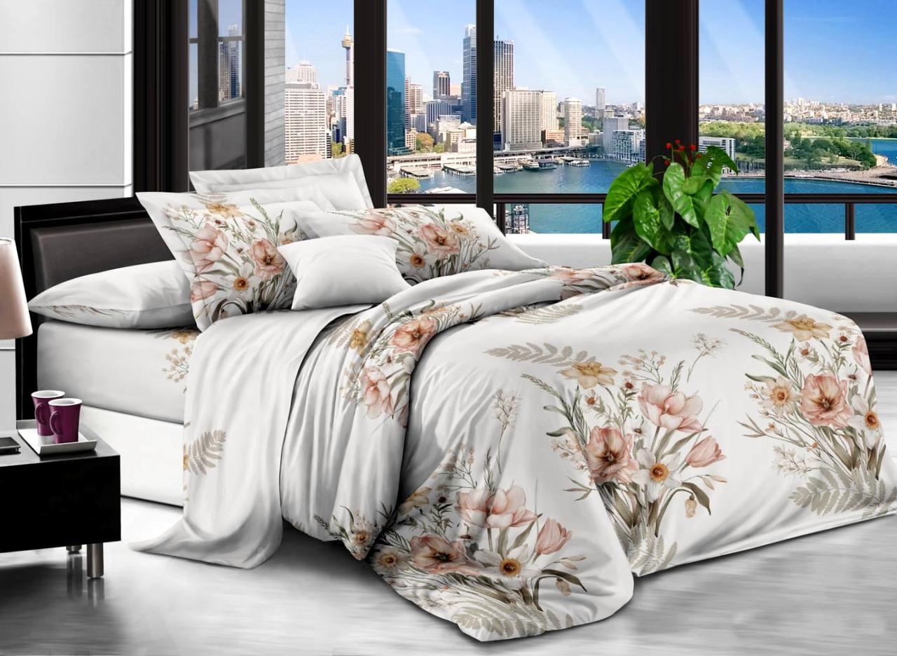 Набір постільної білизни Велюр № в567 Євро 220х240, на кнопках