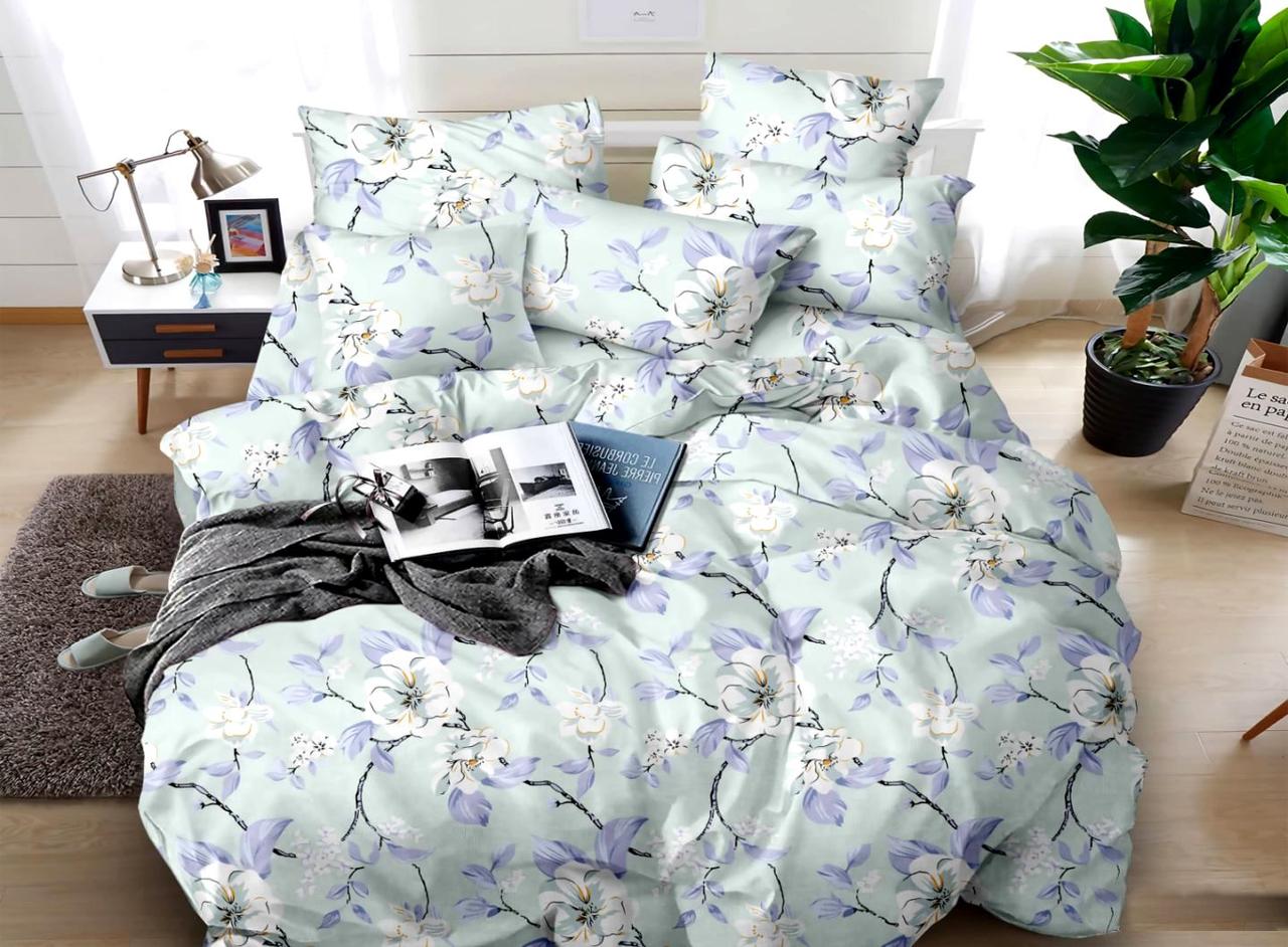 Набір постільної білизни Велюр № в569 Сімейний 220х240, на кнопках