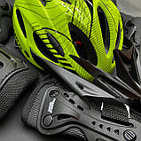 Якісний комплект захисту, шолом + наколінники, налокітники, рукавички, фото 6