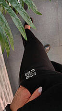 Жіночий чорний костюм двійка з трикотажу | Італія | Преміум якість, фото 4