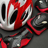 Якісний комплект захисту, шолом  + наколінники, налокітники, рукавички, фото 7