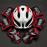 Якісний комплект захисту, шолом  + наколінники, налокітники, рукавички, фото 3