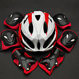 Якісний комплект захисту, шолом  + наколінники, налокітники, рукавички, фото 5