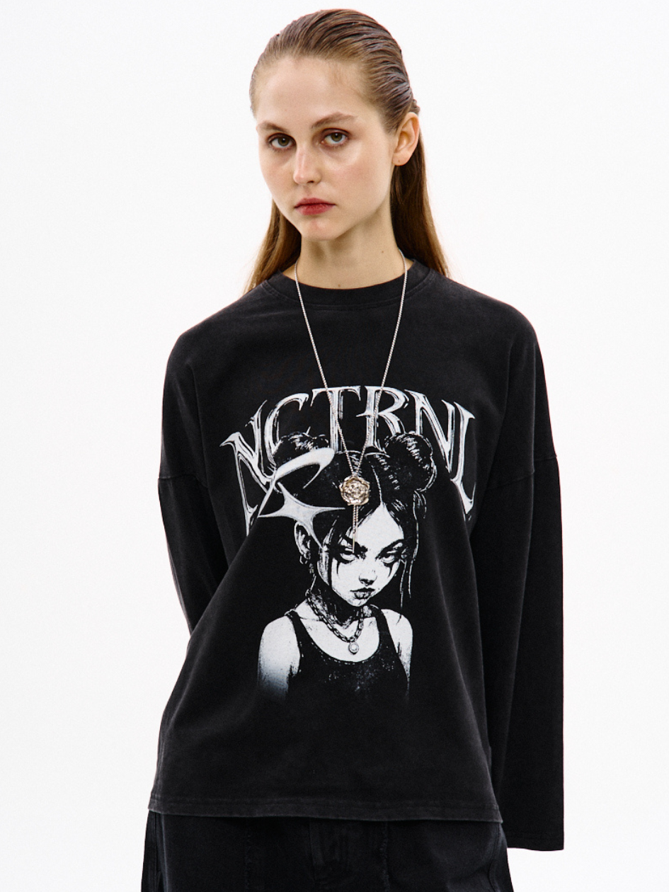 Лонгслів NCTRNL з вареним ефектом "Angry", фото 1