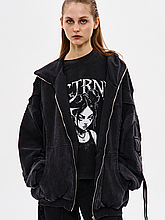 Худі на блискавці NCTRNL оверсайз крою "Стілстоун"