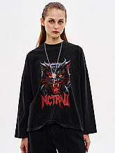 Лонгслів NCTRNL з вареним ефектом "Angry Cat"