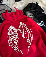 Худі з ріжками Модель: 1530-124 Кольори: чорний, червоний