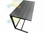 Столик комп'ютерний кавовий приставний з регульованою висотою чорний/сірий антрацит 750х400х750 мм Kompred OL774.1, фото 3