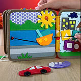 М'яка книжка-бізіборд Олень фетр пальчикові ігри шнурівка сортер за кольорами липучи 21*7*21см (C 69029), фото 10