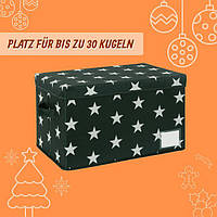 Коробка для зберігання новорічних куль Темно-зелений и Білий