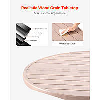 Садовий стіл VEVOR, балконний стіл (1035 x 720 мм), виготовлений з вуглецевої сталі, круглий обідній стіл для відкритого подвір'я,