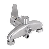 Смеситель для ванны Lidz Vida 005 с поворотным изливом (c душевым гарнитуром) (k35) LDVID005NKS38087 Nickel, фото 4