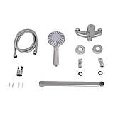 Смеситель для ванны Lidz Vida 005 с поворотным изливом (c душевым гарнитуром) (k35) LDVID005NKS38087 Nickel, фото 7