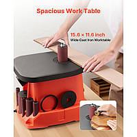 Шліфувальна машина VEVOR з осцилюючим шпинделем, 2000 об/хв, 6 втулками (12,7–76,2 мм), хід 16 мм та чавунний стіл 397 x 295 мм