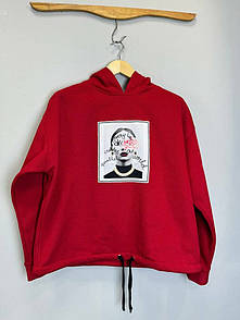 Худі принт Обличчя з квіткою KAPTSOVA MKKS300809-3