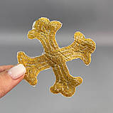 Лейси, термо аплікації хрест 7,5 см - золото, фото 2