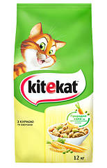 Корм Kitekat сухий повнораційний для дорослих котів, з куркою та овочами,м/в 1.8кг (Кітекет)