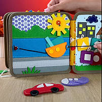 М'яка книжка-бізіборд Олень фетр пальчикові ігри шнурівка сортер за кольорами липучи 21*7*21см (C 69029), фото 10