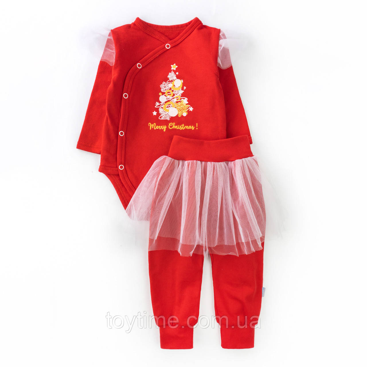 Боді і штани з фатином Merry Christmas gold, фото 1