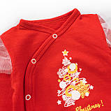 Боді і штани з фатином Merry Christmas gold, фото 3