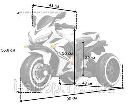 Дитячий електромотоцикл SPOKO SP-518 білий, фото 3