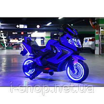 Дитячий електромотоцикл SPOKO SP-1600 синій, фото 4