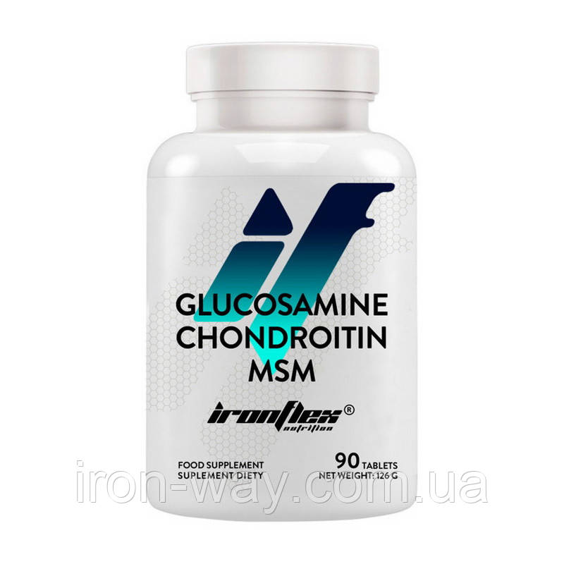 IronFlex Glucosamine&Chondroitin with MSM (90 tabs), фото 1