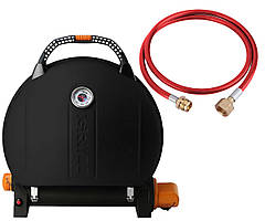 КОМПЛЕКТ Портативний переносний газовий гриль O-GRILL 900, чорний + шланг в подарунок! Код: 011682