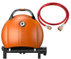 КОМПЛЕКТ Портативний переносний газовий гриль O-GRILL 900, помаранчевий + шланг в подарунок! Код: 011684