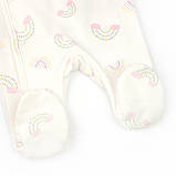 Чоловічок для немовлят з начосом діагональна застібка Rainbow, фото 4