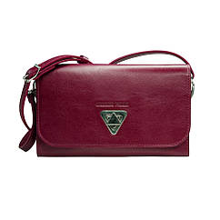 Жіночий клатч Grande Pelle 701661 223х135х30 мм глянсова шкіра вишня