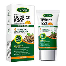 Крем для обличчя SADOER Licorice Root + Vitamin C освітлювальний, зволожуючий 50 г