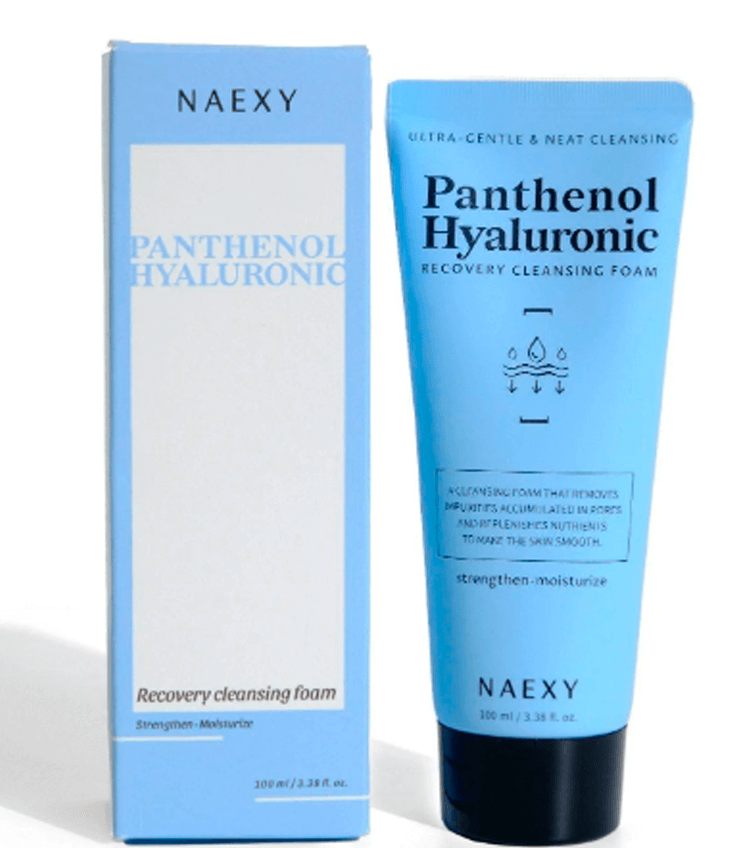 Гіалуронова очищувальна пінка для обличчя NAEXY Panthenol Hyaluronic Recovery Cleansing Foam 100ml, фото 1