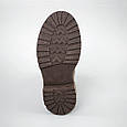 Черевики жіночі замш на хутрі 592738 Сірі Коричневі, фото 7