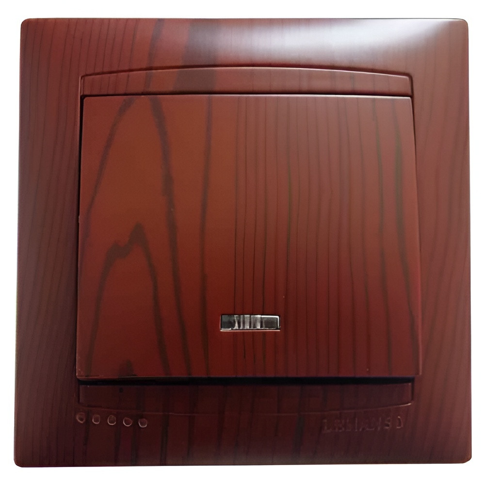 Вимикач 1-й + LED підсвітка  LEMANSO Сакура вишня  LMR1504