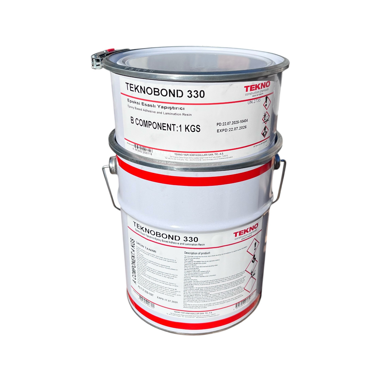 Teknobond 330 епоксидний клей для приклеювання карбонових волокон, плит та стрижнів 5 кг., фото 1