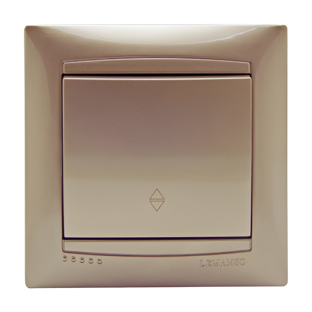 Вимикач 1-й прохідний LEMANSO Сакура золото LMR1202