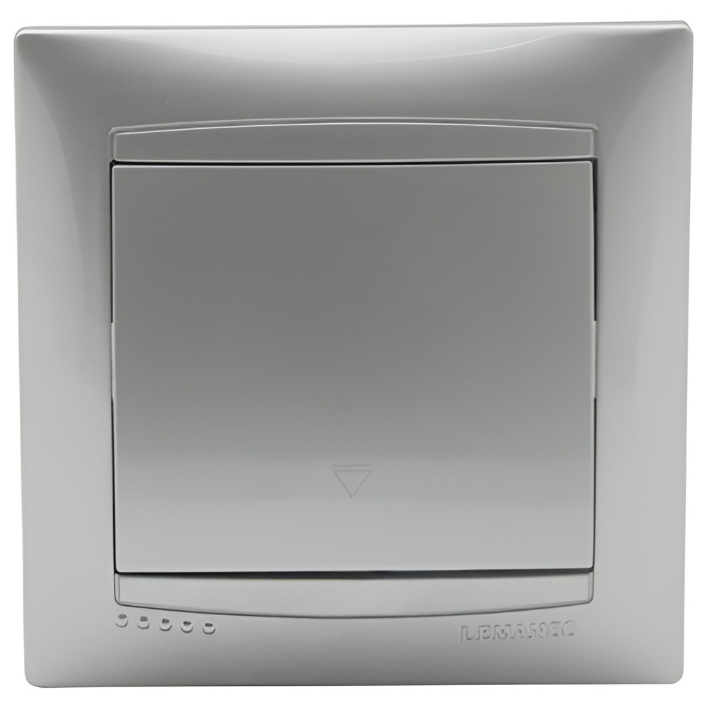Вимикач 1-й прохідний LEMANSO Сакура срібло LMR1302